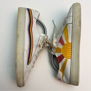 Soludos The Ibiza Classic Sneaker in Rainbow Wave, Size 9.5